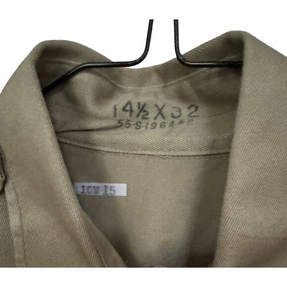 Army Engineer School Military Long Sleeve Shirt with Patch 14.5 X 32 Heavy READ - Picture 4 of 9